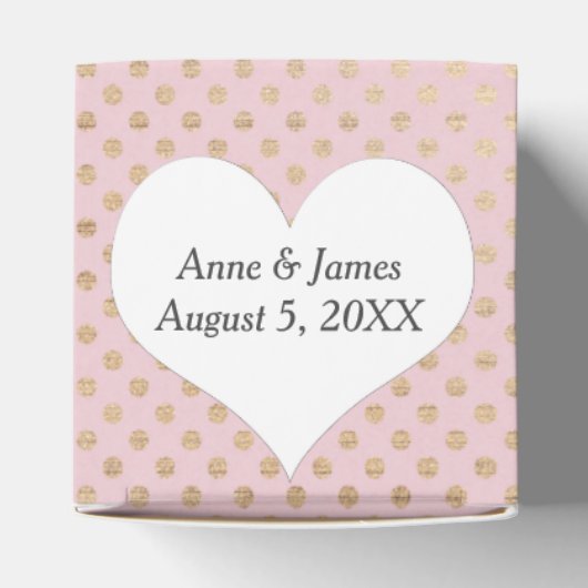 Goud Stip op zwart roze Bedankdoosjes (Bovenkant)