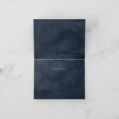Goud Stof Bourgondië Navy Bloem Bruiloft Bedankkaart (Binnen)