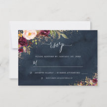 Goud Stof Burgundy Navy Bloem