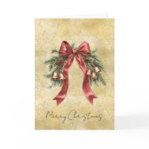 Goud Stof Glitter Confetti Rode Strik Kerstklokken