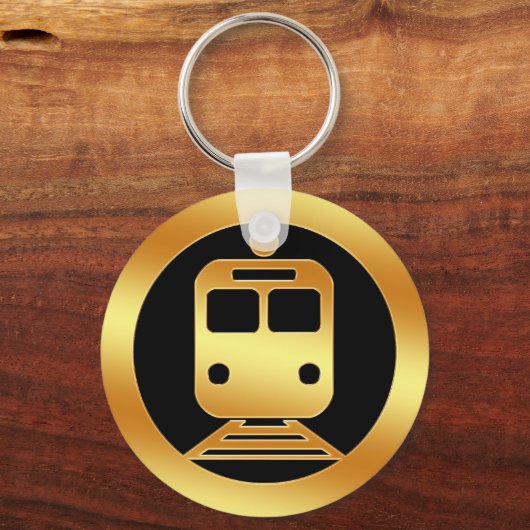 Goud subtramsymbool sleutelhanger (Voorkant)