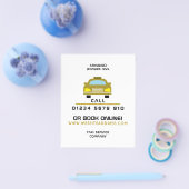 Goud Taxi Cab-logo met prijslijst Flyer (Enkel)