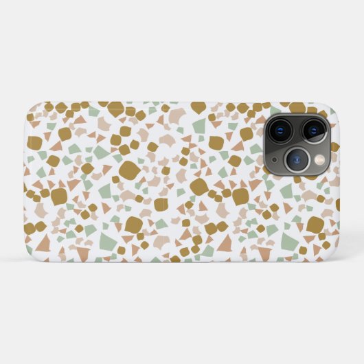 Goud terrazzo Minimale moderne Case-Mate iPhone Case (Achterkant (horizontaal))