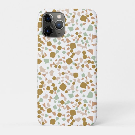 Goud terrazzo Minimale moderne Case-Mate iPhone Case (Achterkant)