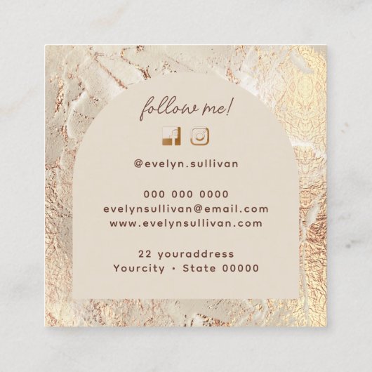 Goud textuur visitekaartje (Achterkant)