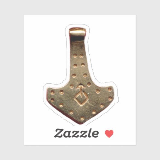 Goud Thor's Hammer contour sticker (Vel)