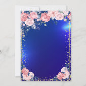 Goud Tiara Diamonds Bloemen Blauw 30ste Verjaardag Kaart (Achterkant)