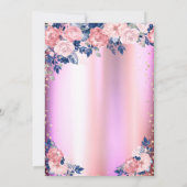 Goud Tiara Diamonds Rozen Blauw Roze Zoet 16 Kaart (Achterkant)