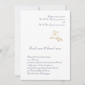 Goud Tortelduifjes Kaart (Voorkant)