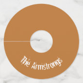 Goud tot bruin-wijnglas wijnglaslabel (Achterkant)