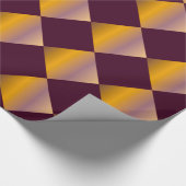 Goud tot Paarse Gradient Check Inpakpapier (Hoek)