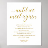 Goud tot we opnieuw begrafenisgedicht met naam ont poster (Voorkant)