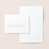 Goud tot ziens op het altaar bruiloft dag Kaart (Display)