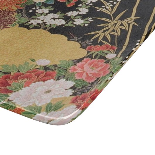 Goud Traditioneel Japans Bloemenglas Snijplank (Hoek)