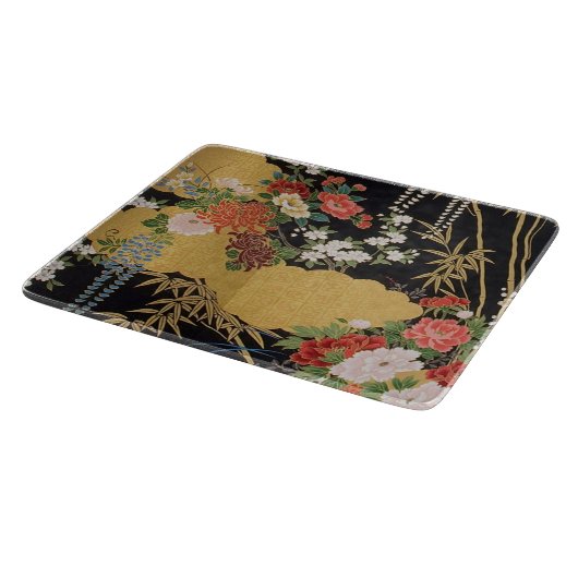 Goud Traditioneel Japans Bloemenglas Snijplank (Hoek)