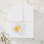 Goud Traditionele Santa Dieren Vrolijk Kerstfeest Cadeaulabels (Met Koord)