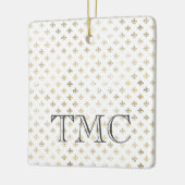Goud Trefoil Zwart Initialen Frans Glam Keramisch Ornament (Links)