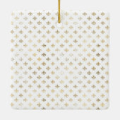 Goud Trefoil Zwart Initialen Frans Glam Keramisch Ornament (Achterkant)