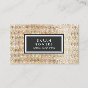 Goud Trendy Fun FAUX Sequin Beauty Salon Visitekaartje