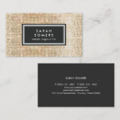 Goud Trendy Fun FAUX Sequin Beauty Salon Visitekaartje (Voorkant / Achterkant)