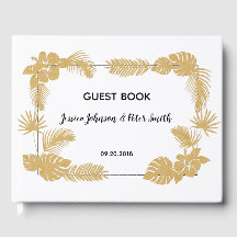 Goud Tropical Wedding Gastenboek