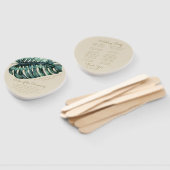 Goud Tropisch Blad Monstera Palm Bruiloft Programm Handwaaier (Niet-gemonteerd)