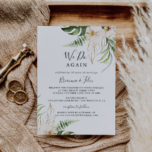 Goud tropisch gebladerte doen we opnieuw gelofte v kaart