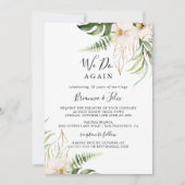 Goud tropisch gebladerte doen we opnieuw gelofte v kaart (Voorkant)