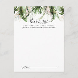 Goud Tropisch groen Bruiloft Emmer Lijst Kaarten