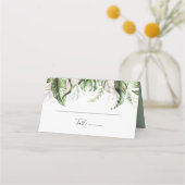 Goud Tropisch groen Bruiloft Plaats Kaart Plaatskaartje (Voorkant)