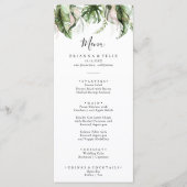 Goud Tropisch groen diner Menu (Voorkant)