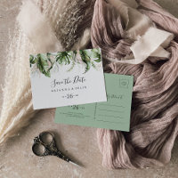 Goud Tropisch Groen Horizontaal Save the Date