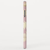 Goud Tropische Ananas Patroon Roze Monogram Case-Mate iPhone Case (Achterkant/rechts)