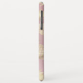 Goud Tropische Ananas Patroon Roze Monogram Case-Mate iPhone Case (Achterkant/links)