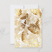 Goud Tropische Bestemming Bruiloft Save the Date RSVP Kaartje (Achterkant)