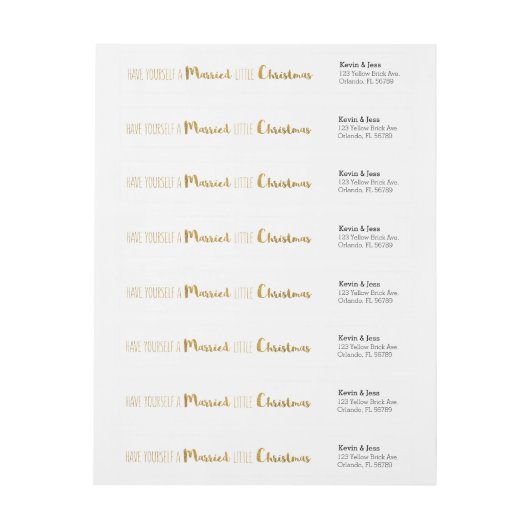 Goud, Trouw en Helder Kerstmis sparen de Datum (Vel)