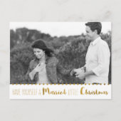 Goud, Trouw en Helder Kerstmis sparen de Datum Aankondigingskaart (Voorkant)