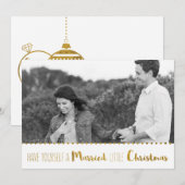 Goud, Trouwen en Helder Kerst Save the Date (Voorkant / Achterkant)