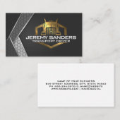 Goud Truck Logo | Industriële Achtergrond Visitekaartje (Voorkant / Achterkant)