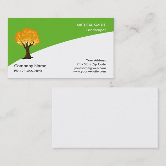 Goud - tuinzorg en landschap visitekaartje (Voorkant / Achterkant)