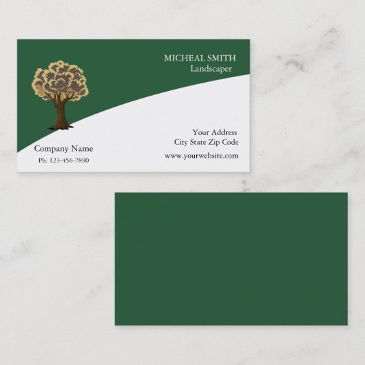 Goud - tuinzorg en landschap visitekaartje (Voorkant / Achterkant)