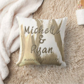 Goud Tulps Flowers Floral Wedding Keepslag Kussen (Deken)