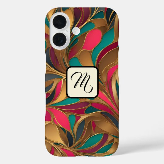 Goud Turquoise en Ruby Splash Case-Mate iPhone Case (Achterkant)