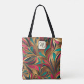 Goud Turquoise en Ruby Splash Tote Bag (Achterkant)