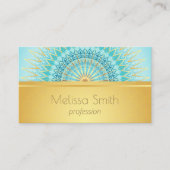 Goud Turquoise Mandala Visitekaartje (Voorkant)