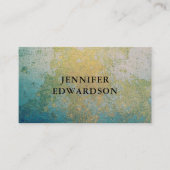 Goud & turquoise steen geode mineraal professional visitekaartje (Voorkant)