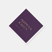 Goud Type Deco | Donkere Paarse Cocktailservetjes Servet (Hoek)