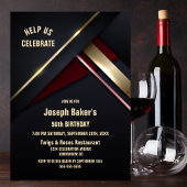 Goud Type Elke leeftijd Verjaardagsfeest Kaart