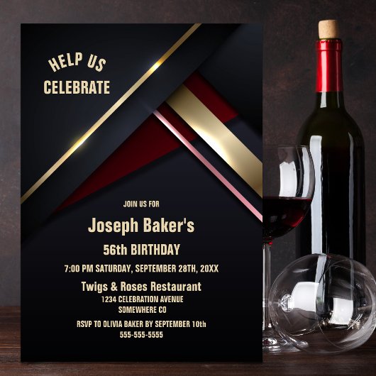 Goud Type Elke leeftijd Verjaardagsfeest Kaart