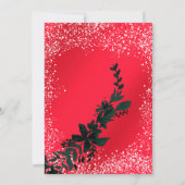 goud typografie blad sneeuw elegant rood Kerstmis Kaart (Achterkant)